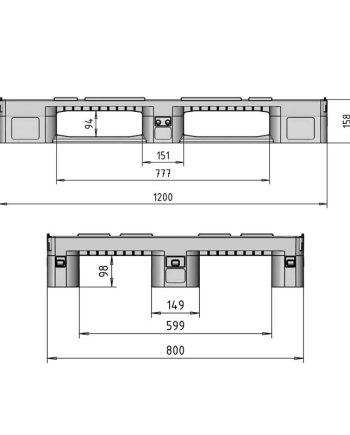 Palet RLP 1200 X 800-3 patines