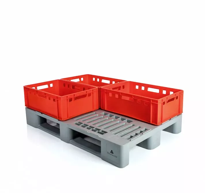 Palet TIPO H1 virgen 1200 X 800 perforado 3 patines: imagen 4