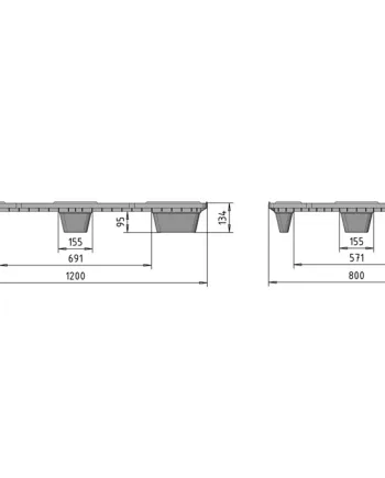 Palet REP 1200 X 800 liso 9 pies: imagen 2
