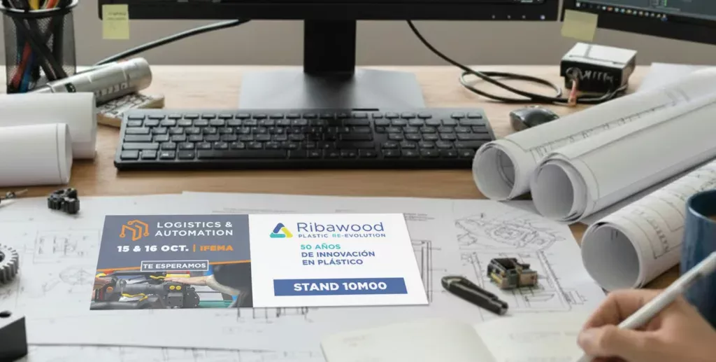 “Ribawood en Empack Logistics Madrid 2025 stand pabellón 8”.
